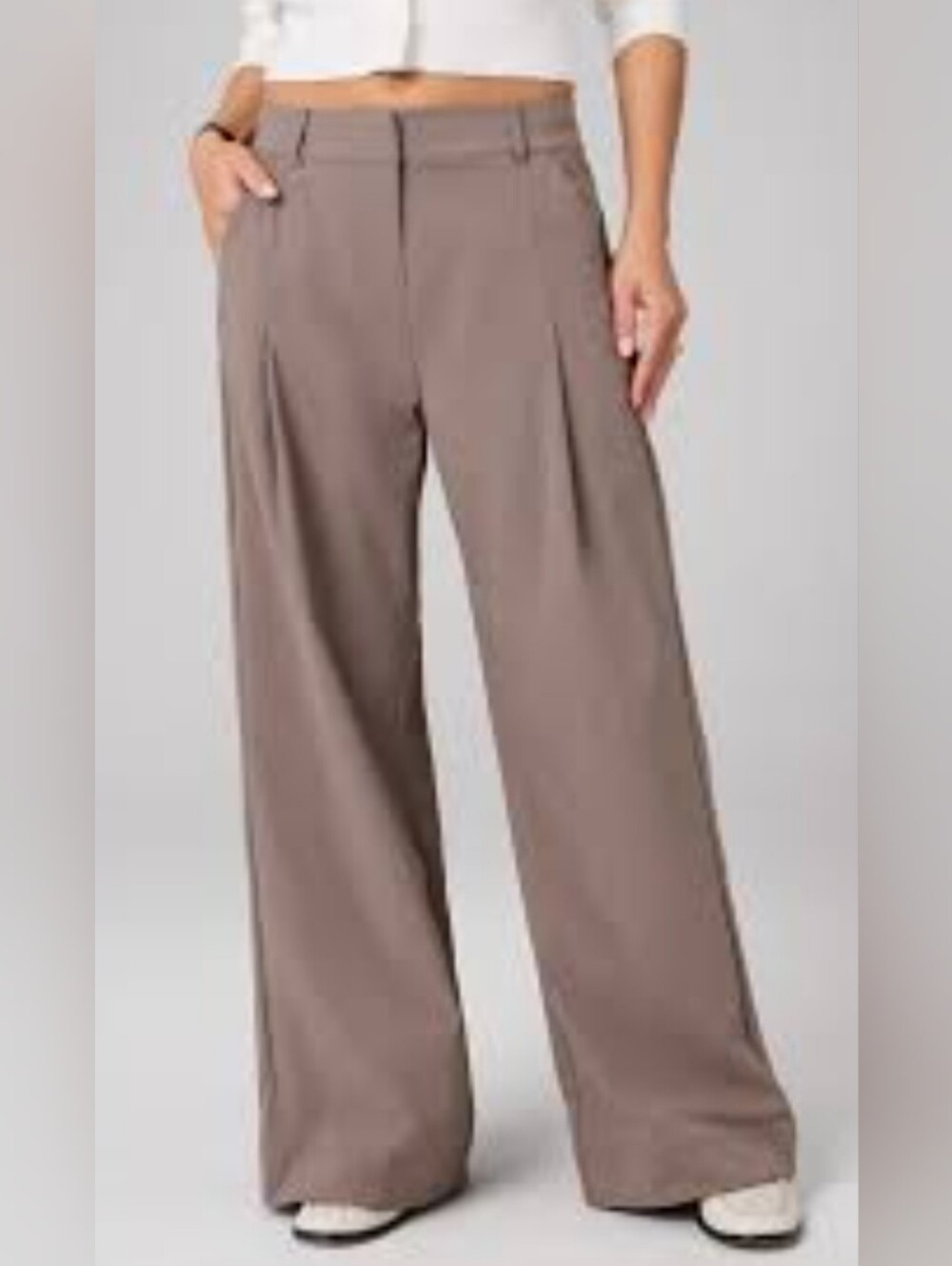 Fabletics Mid Rise Wide Leg Trousers - Picture 2 of 7